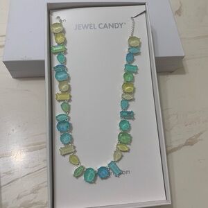 The Calista Bomb party jewel candy necklace in lemon lime magic RBP7301
